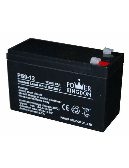 POWER KINGDOM μπαταρία μολύβδου PS9-12, 12Volt 9Ah