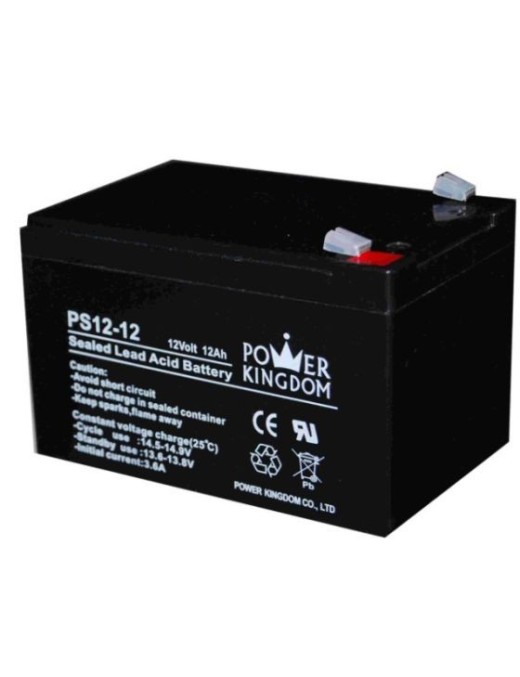 POWER KINGDOM μπαταρία μολύβδου PS12-12, 12Volt 12Ah