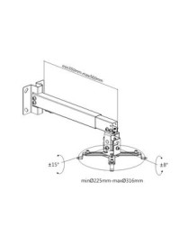 BRATECK universal βάση PRB-2G για projectors οροφής και τοίχου
