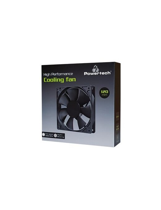 POWERTECH ανεμιστήρας PT-156, 120 x 120 x 25mm, 12V, 3pin & 4 βίδες