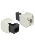 DELOCK Keystone Module RJ45 female, Cat.6 UTP, μαύρο