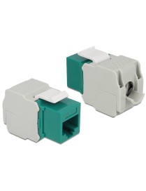 DELOCK Keystone Module RJ45 female, Cat.6 UTP, πράσινο