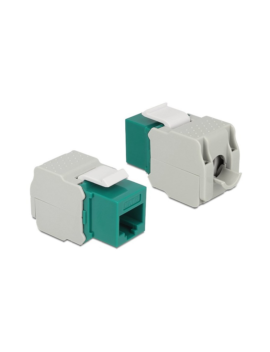 DELOCK Keystone Module RJ45 female, Cat.6 UTP, πράσινο