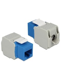 DELOCK Keystone Module RJ45 female, Cat.6 UTP, μπλε