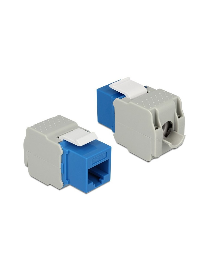 DELOCK Keystone Module RJ45 female, Cat.6 UTP, μπλε