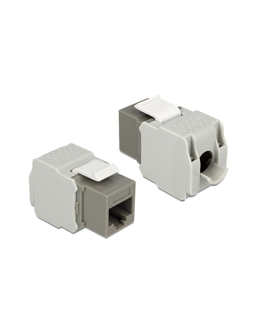 DELOCK Keystone Module RJ45 female, Cat.6 UTP, γκρι