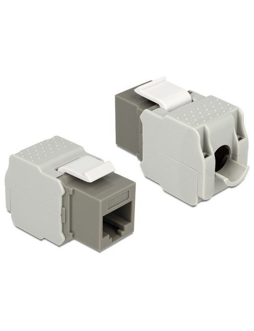 DELOCK Keystone Module RJ45 female, Cat.6 UTP, γκρι