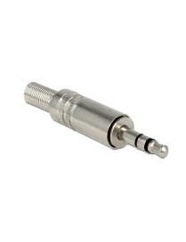 DELOCK Βύσμα 3.5mm Stereo, 3 pin, Bend Protection, Metal, Silver