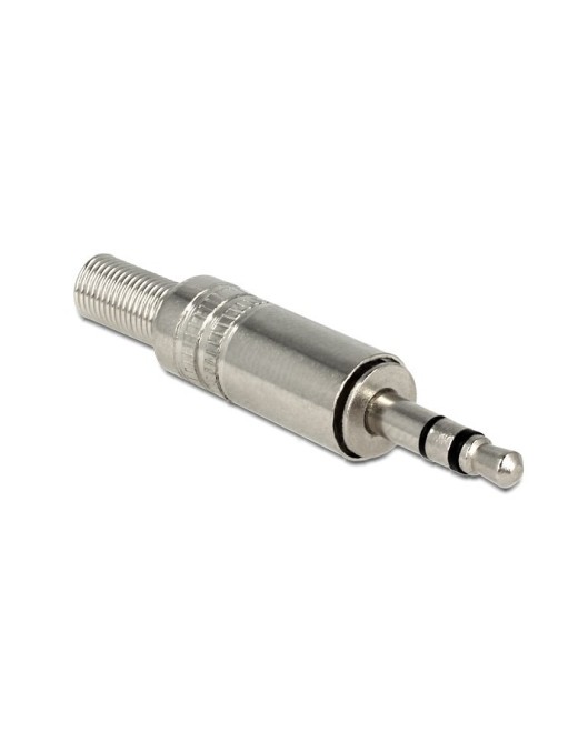 DELOCK Βύσμα 3.5mm Stereo, 3 pin, Bend Protection, Metal, Silver