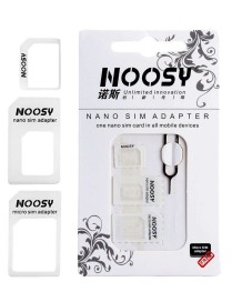NOOSY Nano SIM & Micro SIM Adapter Set, λευκό