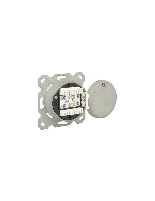 DELOCK Modular Wall Outlet Δικτύου, Cat.6A, 2x LSA, 2 Port