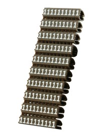 POWERTECH Clip αρίθμησης καλωδίου Νο 1, Brown, 10τεμ.