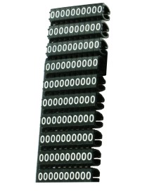 POWERTECH Clip αρίθμησης καλωδίου Νο 0, Black, 10τεμ.