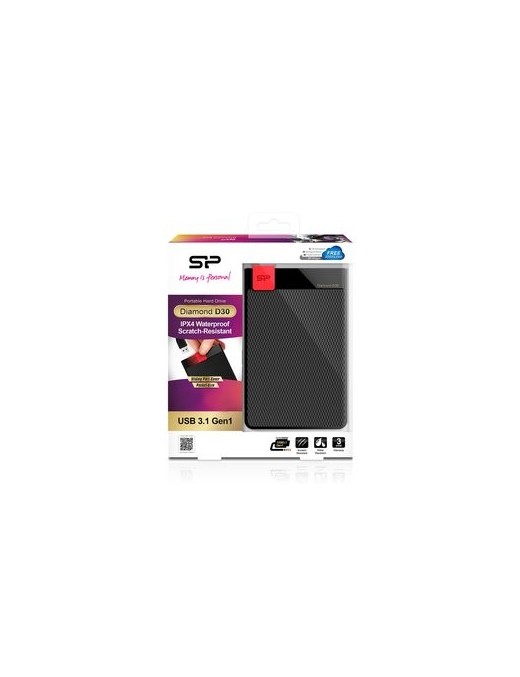 SILICON POWER Εξωτερικός HDD 4TB Diamond D30 D3L, USB 3.1, Black