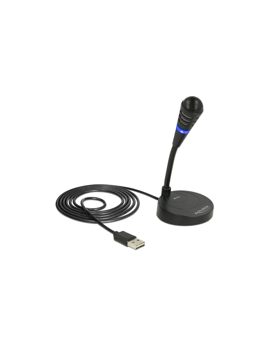 DELOCK USB μικρόφωνο 65868 με βάση και mute button