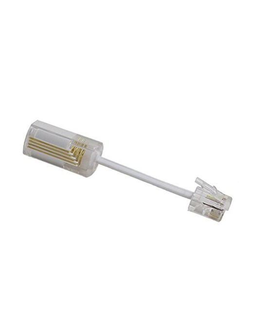 POWERTECH Αντάπτορας καλωδίου τηλεφώνου RJ10, για περιστροφή 360°, λευκό