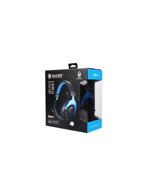 SADES Gaming Headset Mpower, Multiplatform, 3.5mm, 50mm ακουστικά, μπλε