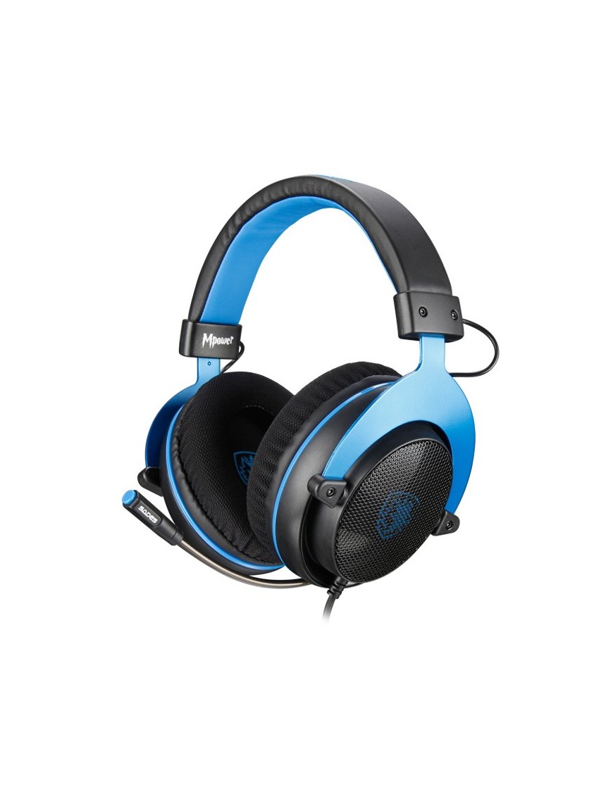 SADES Gaming Headset Mpower, Multiplatform, 3.5mm, 50mm ακουστικά, μπλε