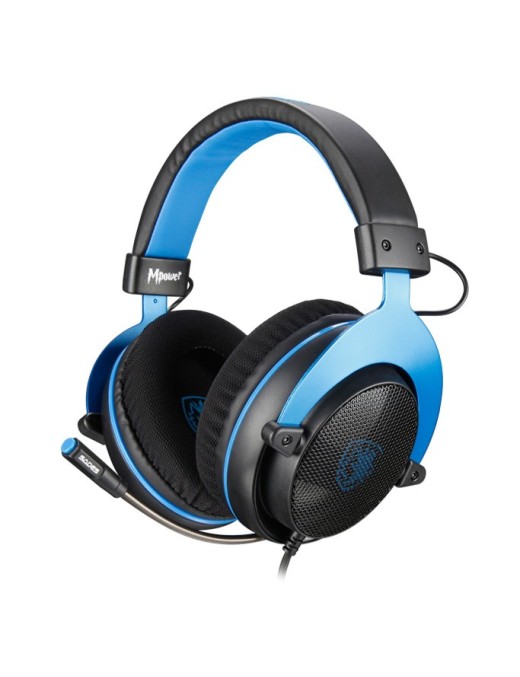 SADES Gaming Headset Mpower, Multiplatform, 3.5mm, 50mm ακουστικά, μπλε