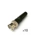 Βύσμα BNC male ST-09B για ομοαξονικά καλώδια CC-100/CC-200/RG-59, 10τμχ