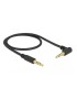 DELOCK καλώδιο Jack stereo σε Jack stereo 4pin 3.5mm, 90°, μαύρο, 3m