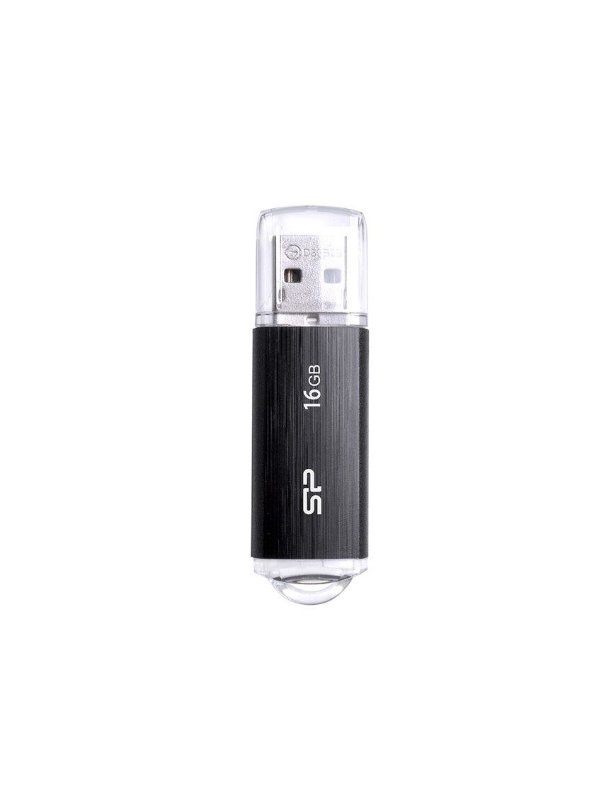 SILICON POWER USB Flash Drive Ultima U02, 16GB, USB 2.0, μαύρο