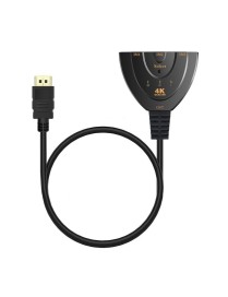 POWERTECH HDMI Switch 3x1 pigtail, 4K x 2K & 3D, 0.50m, Black