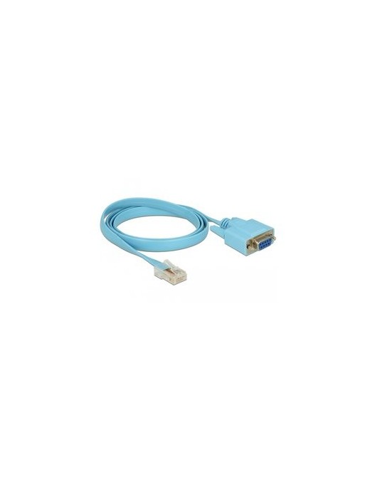 DELOCK Καλώδιο Serial RS-232 DB9 female σε RJ45 male, 1m, μπλε