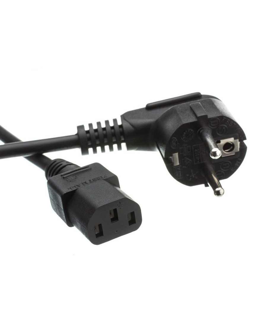 Καλώδιο τροφοδοσίας ρεύματος για PC, χάλκινο, 3x 0.50mm², 1.5m, μαύρο