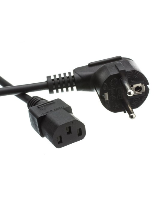 Καλώδιο τροφοδοσίας ρεύματος για PC, χάλκινο, 3x 0.50mm², 1.5m, μαύρο