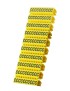 POWERTECH Clip αρίθμησης καλωδίου γράμμα C, Yellow, 10τεμ.