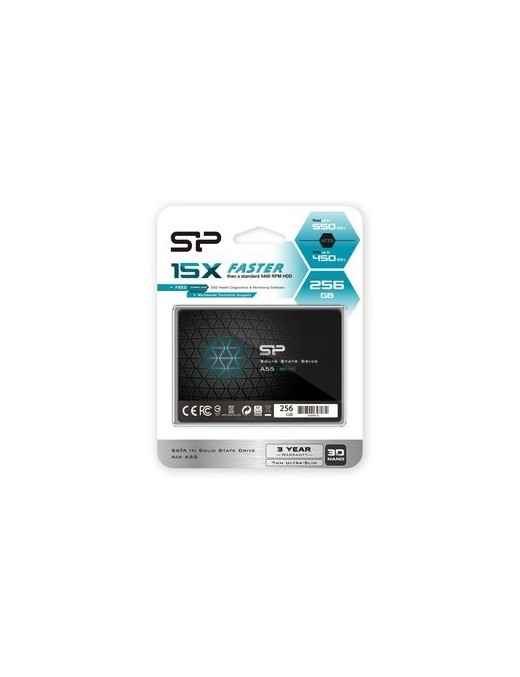 SILICON POWER SSD A55 256GB, 2.5", SATA III, 550-450MB/s 7mm, TLC
