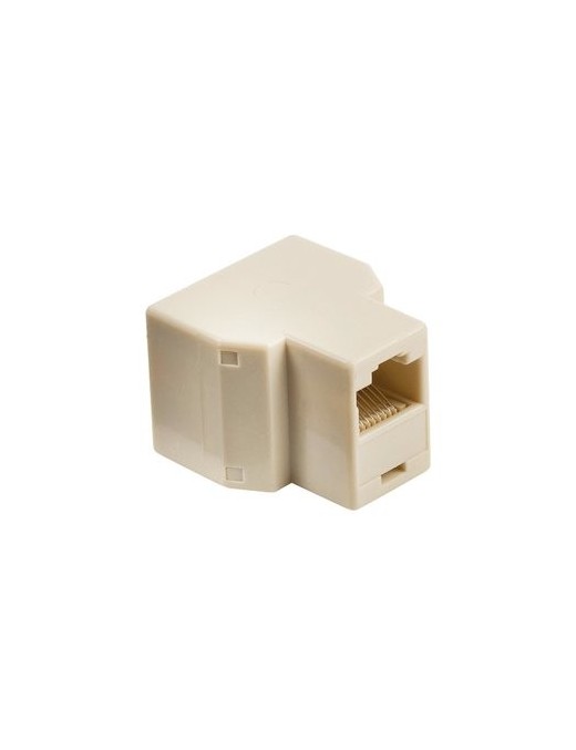POWERTECH Αντάπτορας RJ45 (F) σε 2x RJ45 (F) CAB-N128, λευκό