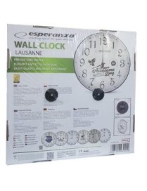 ESPERANZA ρολόι τοίχου Lausanne EHC018L, 30cm, λευκό