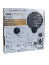 ESPERANZA ρολόι τοίχου Prague EHC014W, 20cm, λευκό