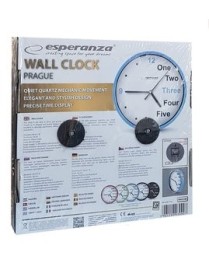ESPERANZA ρολόι τοίχου Prague EHC014B, 20cm, μπλε