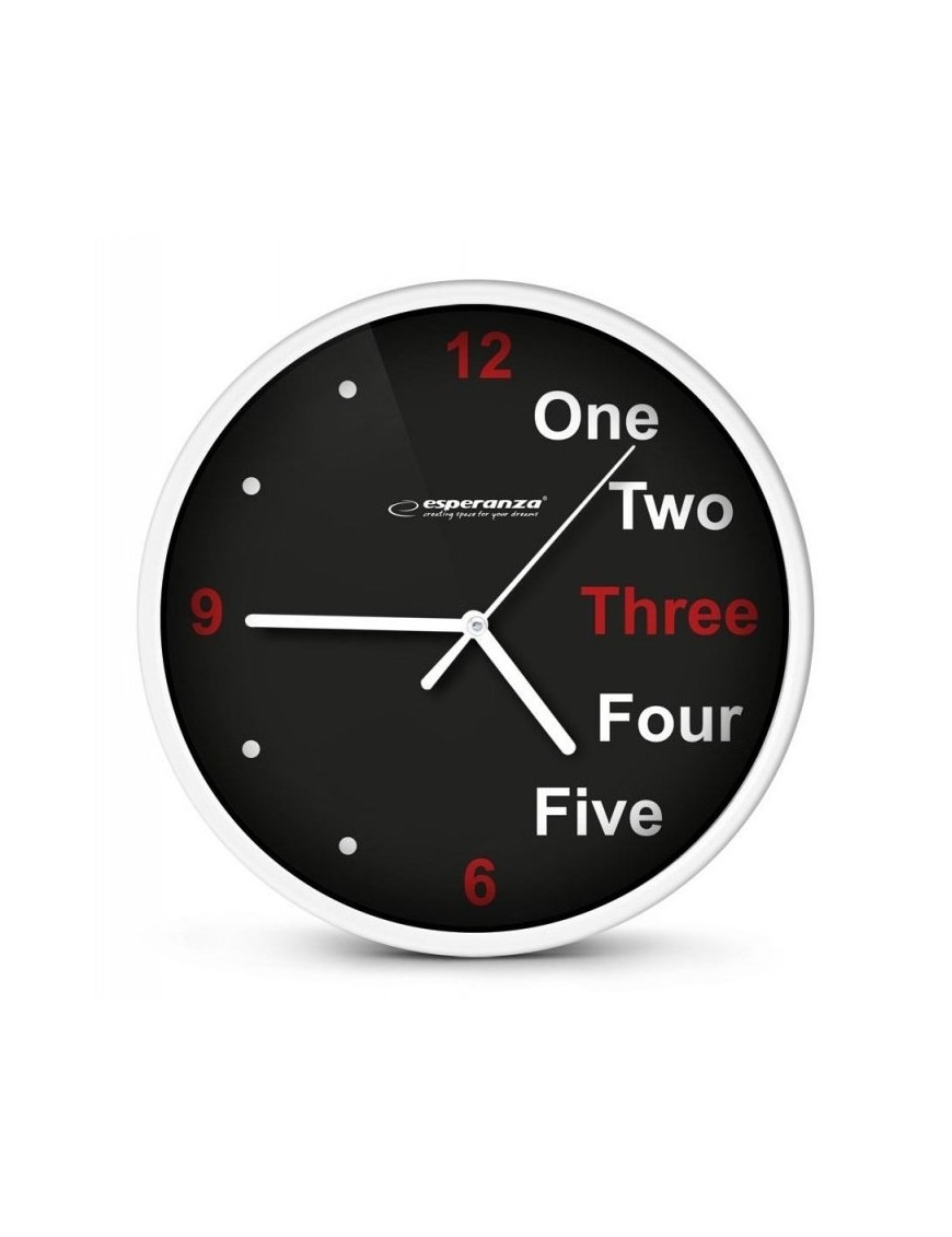 ESPERANZA ρολόι τοίχου Prague EHC014W, 20cm, λευκό