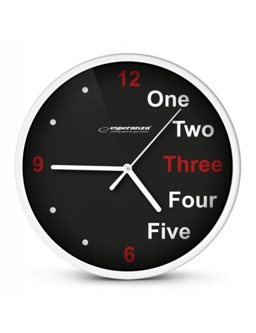 ESPERANZA ρολόι τοίχου Prague EHC014W, 20cm, λευκό