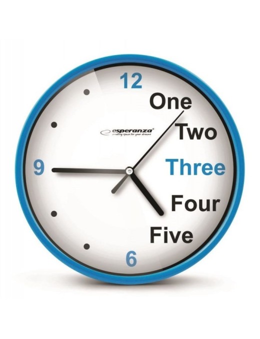 ESPERANZA ρολόι τοίχου Prague EHC014B, 20cm, μπλε