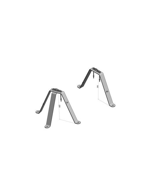 VIKAR Βάση τοίχου 21004 για στήριξη ιστού, ατσάλινη, 25cm, 2τμχ