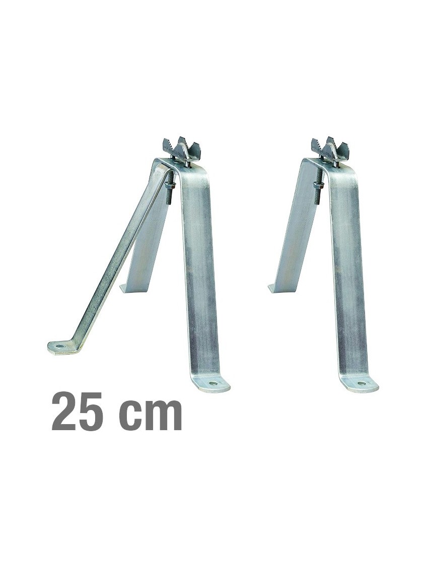 VIKAR Βάση τοίχου 21004 για στήριξη ιστού, ατσάλινη, 25cm, 2τμχ