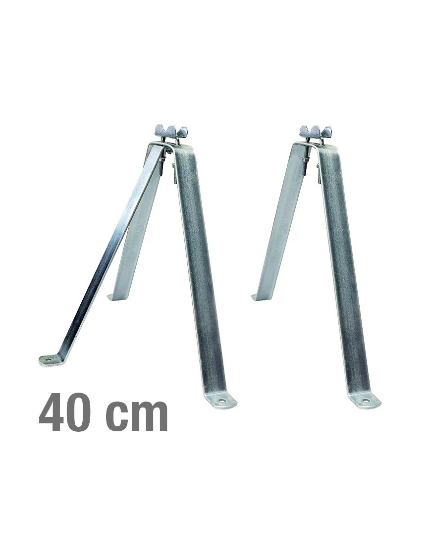 VIKAR Βάση τοίχου 21005 για στήριξη ιστού, ατσάλινη, 40cm, 2τμχ