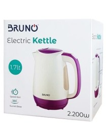 BRUNO Ηλεκτρικός βραστήρας BRN-0001, 2200w, 1.7lt, βάση 360°, LED