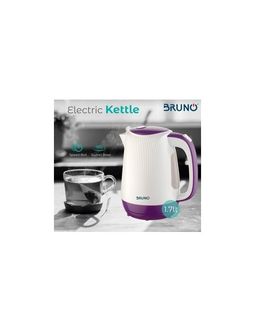 BRUNO Ηλεκτρικός βραστήρας BRN-0001, 2200w, 1.7lt, βάση 360°, LED