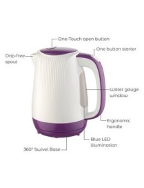 BRUNO Ηλεκτρικός βραστήρας BRN-0001, 2200w, 1.7lt, βάση 360°, LED