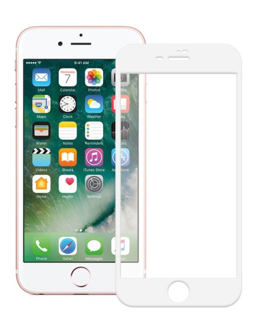 POWERTECH Tempered Glass 5D Full Glue για iPhone 8 Plus, λευκό