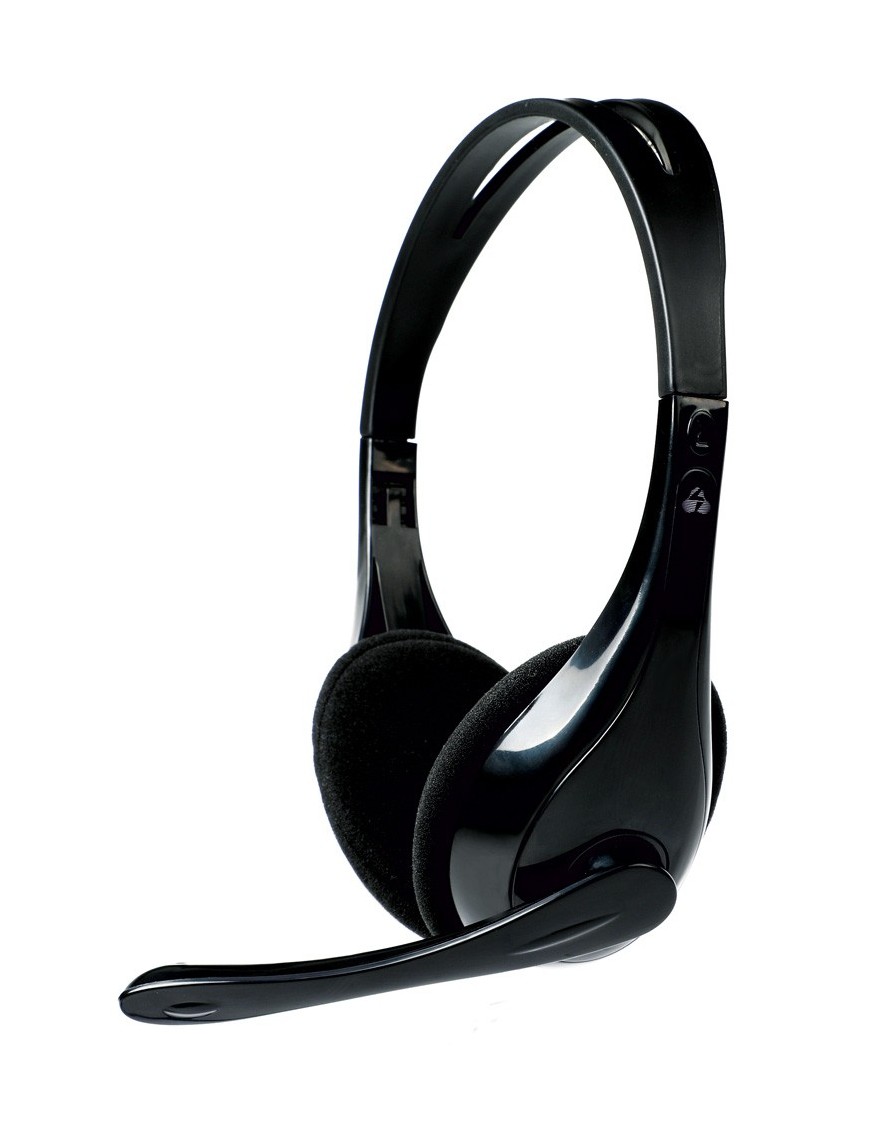 POWERTECH Headphones με μικρόφωνο PT-734 105dB, 40mm, 3.5mm, 1.8m, μαύρο
