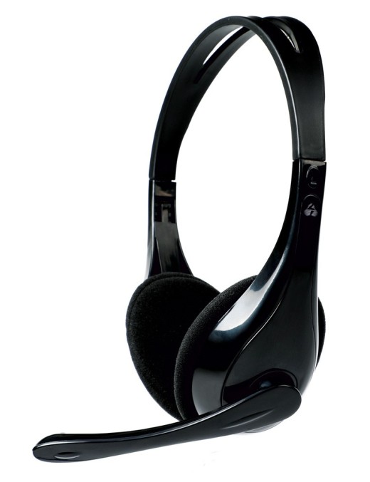 POWERTECH Headphones με μικρόφωνο PT-734 105dB, 40mm, 3.5mm, 1.8m, μαύρο