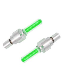 Καπάκι βαλβίδας ποδηλάτου AG304B, LED, 6.5cm, 2τμχ, πράσινο