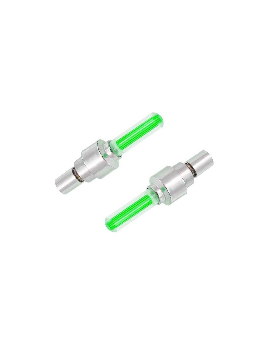 Καπάκι βαλβίδας ποδηλάτου AG304B, LED, 6.5cm, 2τμχ, πράσινο